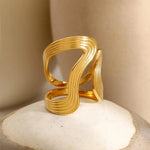 Exquisite Gold Beaded Ring