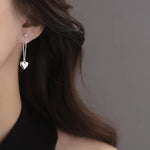 Antique Geometric Heart-Shaped Hoops