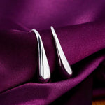 Sterling Silver Water Drop Hoops