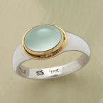 Silver Green Diamond Ring