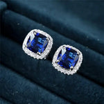 Saphir Square Stud Earrings