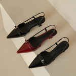 Cortona Slingback Leather Heels