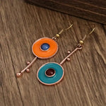Antique Bronze Color Stone Earrings