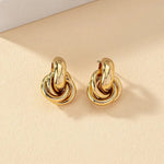Geometric Knot Stud Earrings