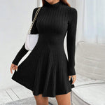 Mia Muse Mock Neck Knit Dress