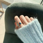 Bohemian Blue Gemstone Adjustable Ring