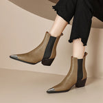 Verona Point Leather Boots