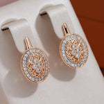 Amour Crest Oval Drop Earrings