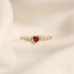Heartstone Marquise Accent Band Ring