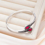 Vintage Bracelet with Colorful Gems and Tribal Design