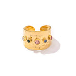 Vintage Gold Cubic Zirconia Ring
