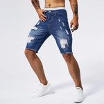 Distressed Denim Shorts