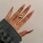 Fluid Arc Bracelet & Ring Set