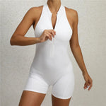 Zip V-Back Bodysuit Shorts