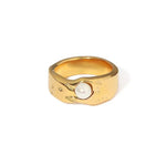 Vintage Gold Pearl Ring