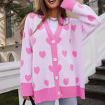 Aurora Heart Loose Fit Cardigan
