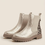 Chelsea Botas Doradas - Detalle Leopardo