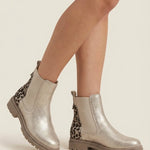 Chelsea Botas Doradas - Detalle Leopardo
