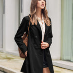 Zeagoo Women's Trench Coats Double-Breasted Coat with Belt