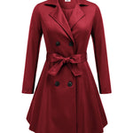 Zeagoo Women's Trench Coats Double-Breasted Coat with Belt