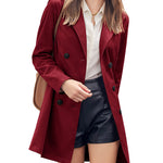 Zeagoo Women's Trench Coats Double-Breasted Coat with Belt