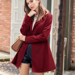Zeagoo Women's Trench Coats Double-Breasted Coat with Belt