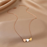Triple Heart Necklace in Gold