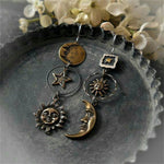 Chic Gold and Silver Pearl Earrings