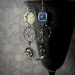 Chic Gold and Silver Pearl Earrings