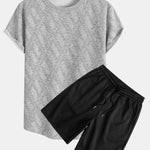 Diamond Jacquard Arc Hem T-Shirt & Diamond Jacquard Shorts