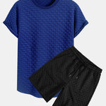 Checkerboard Jacquard Arc Hem T-Shirt & Checkerboard Jacquard Shorts