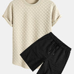 Checkerboard Jacquard Arc Hem T-Shirt & Checkerboard Jacquard Shorts