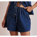 Mya Tie-Front Denim Set