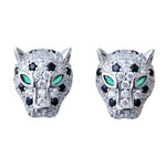 Colorful Leopard Crystal Statement Earrings