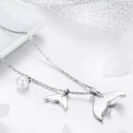 Whale Tail Pearl Ocean Necklace