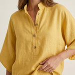 Maribel - Conjunto de Lino con Mangas Murciélago y Pantalón Ancho