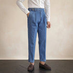 Lorenzo Pleated Denim Trousers