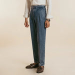 Lorenzo Pleated Denim Trousers