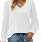 Zeagoo Women's Blouses Dressy Casual V Neck Top