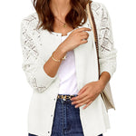 Zeagoo Women's Button Down Crochet Sweater Cardigan