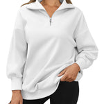 Zeagoo Women Sweatshirts Quarter Zip Stand Collar Pullovers Fleece Workout Hoodies Y2K Clothes