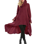 Zeagoo Women Pullover Hoodies Sweatshirt Long Sleeve High Low Sweater Oversize Top with Pocket (Us Only)