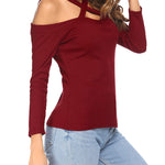 Zeagoo Women's Criss Cross Shoulder Blouse Top