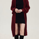 Zeagoo Women's 2023 Fall Winter Oversized Cardigan Long Sleeve Split Open Front Sweater Chunky Knit Long Duster