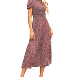 Zeagoo Women's Boho Floral Print Vintage Maxi Dress