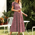 Zeagoo Women's Boho Floral Print Vintage Maxi Dress