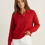Laura - Jersey de Punto con Cuello Elegante