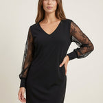 Eva - Vestido Elegante en Encaje con Escote en V