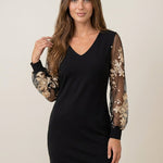Eva - Vestido Elegante en Encaje con Escote en V