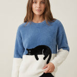 Luna - Sudadera para Mujer con Gráfico de Gato